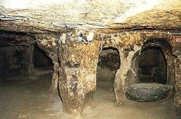 Вид подземного города Каймаклы